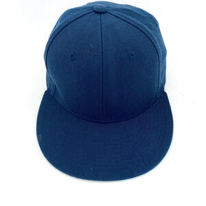 Baseball Hat Cap 7 1/8 Fitted Navy Blue Outdoors Mens Indie Eclectic Grandpa